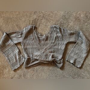 Aerie crochet wrap sweater
